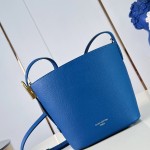 Louis Vuitton All In BB M27370 Low Key grained leather bucket bag with LV padlock and detachable Monogram pouch