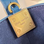 Louis Vuitton All In BB M27370 Low Key grained leather bucket bag with LV padlock and detachable Monogram pouch