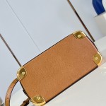 Louis Vuitton Alma Trunk BB M29445 black and M29091 brown leather handbag with padlock and chain detail