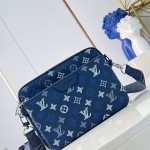 Louis Vuitton Trio Messenger M28618 Monogram Shadow leather messenger bag with detachable coin pouch
