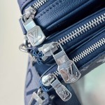 Louis Vuitton Trio Messenger M28618 Monogram Shadow leather messenger bag with detachable coin pouch
