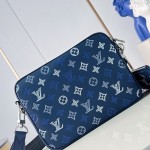 Louis Vuitton Trio Messenger M28618 Monogram Shadow leather messenger bag with detachable coin pouch