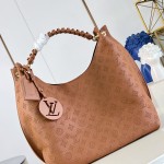 Louis Vuitton Carmel Hobo M27446 Taurillon grained leather shoulder bag with perforated leather and twist-lock closure