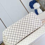 Louis Vuitton Neverfull GM N40602 Damier Ebene canvas tote bag with steel hardware and detachable zip pouch