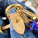 Louis Vuitton Montsouris Cargo M27330 Denim Rendez-Vous backpack with leather trim and braided charm