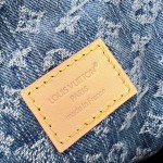 Louis Vuitton Montsouris Cargo M27330 Denim Rendez-Vous backpack with leather trim and braided charm