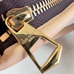  Louis Vuitton Lineup BB M28423 Monogram canvas handbag with leather trim and adjustable shoulder strap