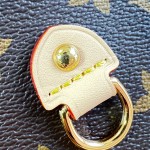 Louis Vuitton Lineup BB M28423 Monogram canvas handbag with leather trim and adjustable shoulder strap