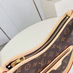  Louis Vuitton Lineup BB M28423 Monogram canvas handbag with leather trim and adjustable shoulder strap
