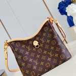  Louis Vuitton Lineup BB M28423 Monogram canvas handbag with leather trim and adjustable shoulder strap