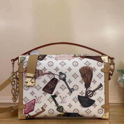 Louis Vuitton - Side Trunk Large Handbag M29355 Monogram Dune Canvas Flight Mode Collection