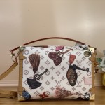Louis Vuitton Side Trunk Large Handbag M29355 Monogram Dune Canvas with Multicolor Key Print and S-Lock
