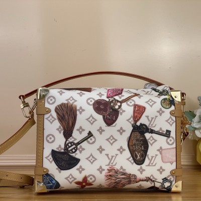 Louis Vuitton - Side Trunk Large Handbag M29355 Monogram Dune Canvas Flight Mode Collection