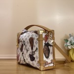 Louis Vuitton Side Trunk Large Handbag M29355 Monogram Dune Canvas with Multicolor Key Print and S-Lock