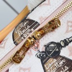  Louis Vuitton Getaway Speedy 30 Soft M29377 Flight Mode canvas handbag with horizontal print and detachable key holder