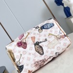  Louis Vuitton Getaway Speedy 30 Soft M29377 Flight Mode canvas handbag with horizontal print and detachable key holder