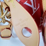 Louis Vuitton Speedy P9 Bandoulière 20 glossy cowhide leather handbag M28186 in yellow and bright red with rolled handles and adjustable shoulder strap