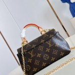 Louis Vuitton Nano Madeleine M28426 Monogram canvas handbag with adjustable chain, Monogram Flower charms, and S-lock closure