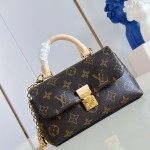 Louis Vuitton Nano Madeleine M28426 Monogram canvas handbag with adjustable chain, Monogram Flower charms, and S-lock closure