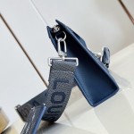 Louis Vuitton Gaston Mini M28818 Monogram Shadow leather crossbody bag with gradient print, woven strap, and detachable card holder