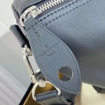 Louis Vuitton Needle M28000 Monogram canvas handbag with leather side bands and top handle