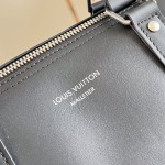 Louis Vuitton Needle M28000 Monogram canvas handbag with leather side bands and top handle