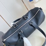 Louis Vuitton Needle M28000 Monogram canvas handbag with leather side bands and top handle