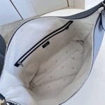 Louis Vuitton Vagabond Hobo M28392 soft tanned leather shoulder bag with an adjustable woven strap, padlock, and LV Blason jacquard lining