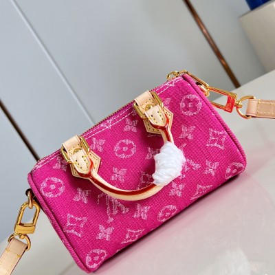 Louis Vuitton - Nano Speedy Monogram Denim M27603 Replica Handbag