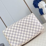  Louis Vuitton Speedy Bandoulière 30 N40908 Damier Azur Canvas Handbag with Braided Leather Handles