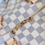  Louis Vuitton Speedy Bandoulière 30 N40908 Damier Azur Canvas Handbag with Braided Leather Handles