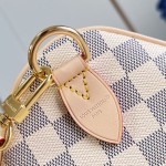  Louis Vuitton Speedy Bandoulière 30 N40908 Damier Azur Canvas Handbag with Braided Leather Handles