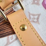  Louis Vuitton Keepall Bandoulière 45 M28780 Monogram Dune travel bag with vintage hotel key print, leather handles, and detachable shoulder strap