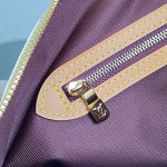  Louis Vuitton Keepall Bandoulière 45 M28780 Monogram Dune travel bag with vintage hotel key print, leather handles, and detachable shoulder strap