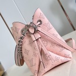 Louis Vuitton Bella Handbag M23195 in Mahina Monogram Perforated Leather with Braided Chain and Coin Purse