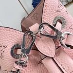 Louis Vuitton Bella Handbag M23195 in Mahina Monogram Perforated Leather with Braided Chain and Coin Purse