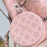 Louis Vuitton Bella Handbag M23195 in Mahina Monogram Perforated Leather with Braided Chain and Coin Purse