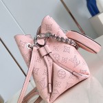 Louis Vuitton Bella Handbag M23195 in Mahina Monogram Perforated Leather with Braided Chain and Coin Purse