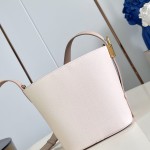 Louis Vuitton All In BB M29112 Low Key Grained Calfskin Leather Bucket Bag with LV Padlock and Monogram Pouch