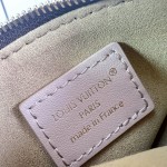 Louis Vuitton All In BB M29112 Low Key Grained Calfskin Leather Bucket Bag with LV Padlock and Monogram Pouch