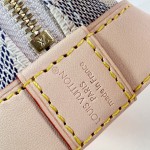 Louis Vuitton Alma BB N40902 Damier Azur Canvas Handbag with Braided Leather Handles and Gold Padlock
