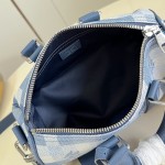 Louis Vuitton Keepall Bandoulière 25 M28600 Damoflage Coated Canvas Travel Bag with Leather Handles