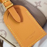  Louis Vuitton Keepall Bandoulière 25 M29272 Damoflage Coated Canvas Travel Bag with Leather Handles