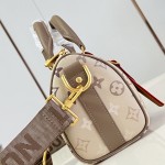  Louis Vuitton Keepall Bandoulière 25 M29272 Damoflage Coated Canvas Travel Bag with Leather Handles