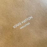 Louis Vuitton Vagabond Hobo M28392 soft tanned leather shoulder bag with an adjustable woven strap, padlock, and LV Blason jacquard lining