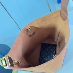 Louis Vuitton Low Key Hobo MM Flight Mode Leather Shoulder Bag M29144 M29156 with V-Shaped Design