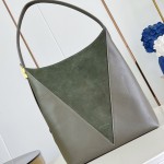 Louis Vuitton Low Key Hobo MM Flight Mode Leather Shoulder Bag M29144 M29156 with V-Shaped Design