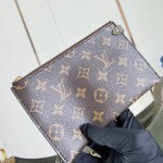 Louis Vuitton Low Key Hobo MM Flight Mode Leather Shoulder Bag M29144 M29156 with V-Shaped Design