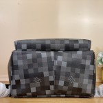 Louis Vuitton Discovery Small Backpack M28789 Damoflage Coated Canvas Backpack with Pixelated Damier Camouflage