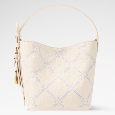 Louis Vuitton - All In BB Monogram Empreinte Couture White Embroidered Leather Handbag M28910
